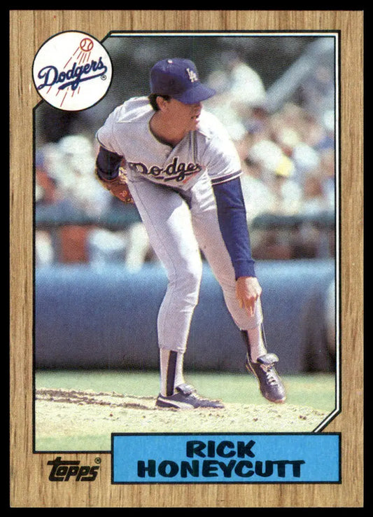 1987 Topps Rick Honeycutt 753 Los Angeles Dodgers NM - Baseball Card Single