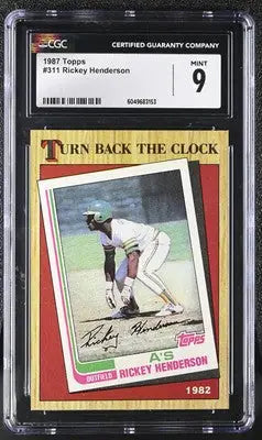 1987 Topps Rickey Henderson #311 Baseball CGC 9