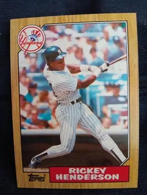 1987 Topps - Rickey Henderson #735. Yankees. NRMT+ - Baseball Card Single