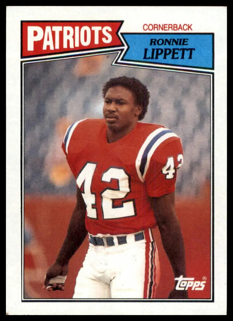 1987 Topps Ronnie Lippett RC 109 New England Patriots NM - Football Card Single