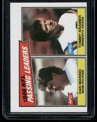 1987 Topps Tommy Kramer Dan Marino #227 Football - Football Card Single