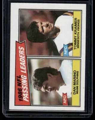 1987 Topps Tommy Kramer Dan Marino #227 Football - Football Card Single