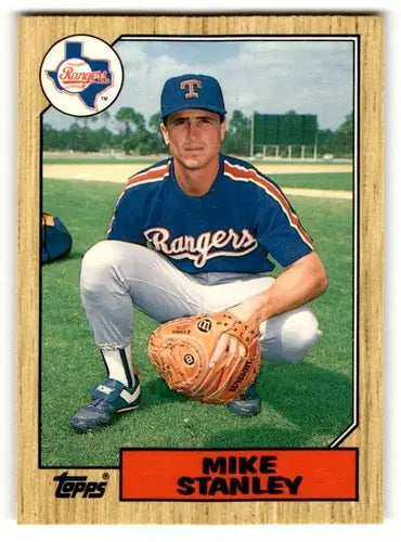 1987 Topps Traded 116T Mike Stanley Texas Rangers baseball card NM featuring Mike Stanley Texas Rangers