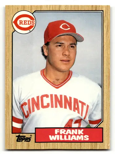 1987 Topps Traded Frank Williams baseball card with original gloss Reds ID 54102