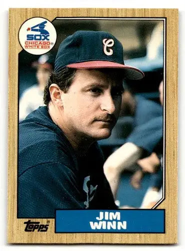 Original gloss Jim Winn Chicago baseball card from 1987 Topps Traded series