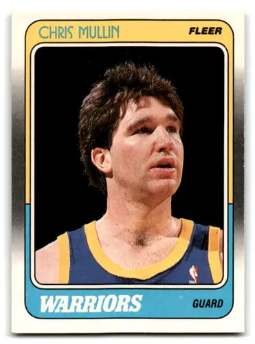 Original gloss Chris Mullin basketball card from 1988-89 Fleer Warriors NM Near Mint
