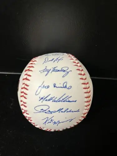 Autographed baseball featuring San Francisco Giants facsimile signatures
