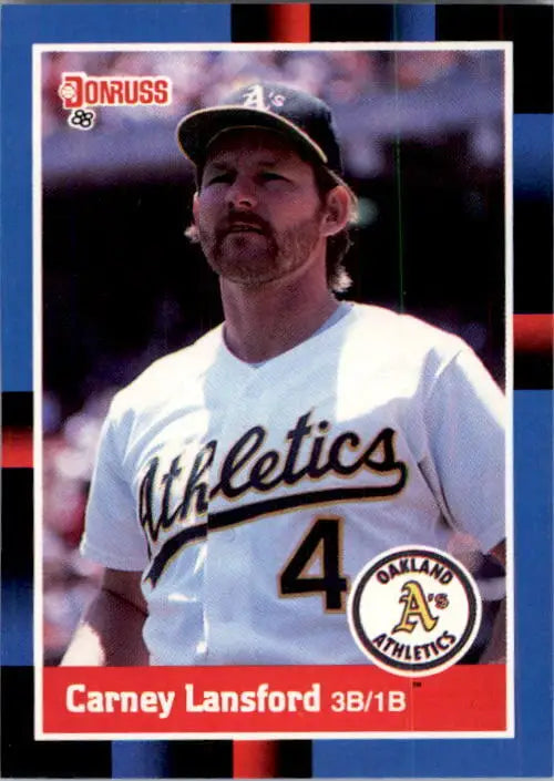 1988 Carney Lansford Donruss Baseball Card #178 - Baseball Card Single
