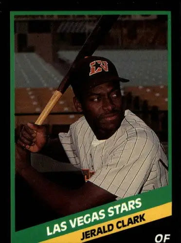 Original gloss Jerald Clark baseball card from 1988 CMC Las Vegas Stars collection