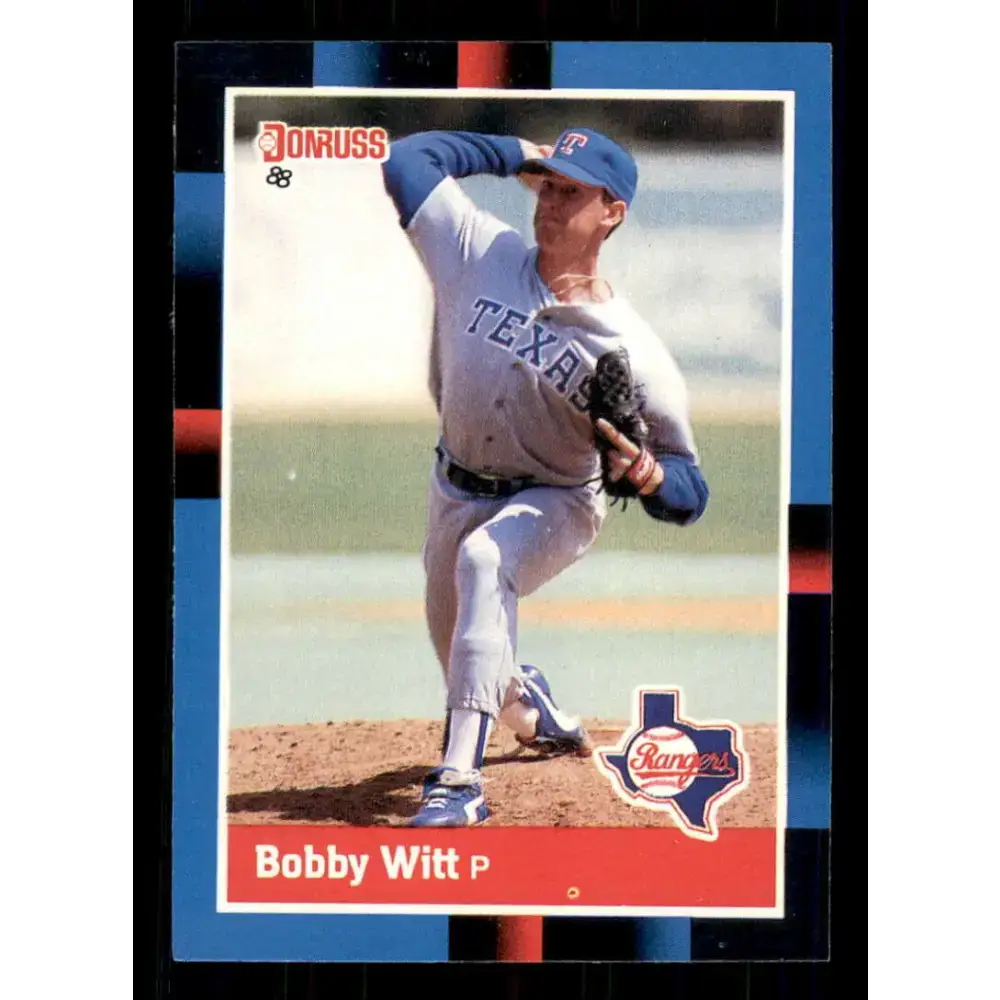 1988 Donruss #101 Bobby Witt EX Texas Rangers Baseball Card - Baseball Card Single