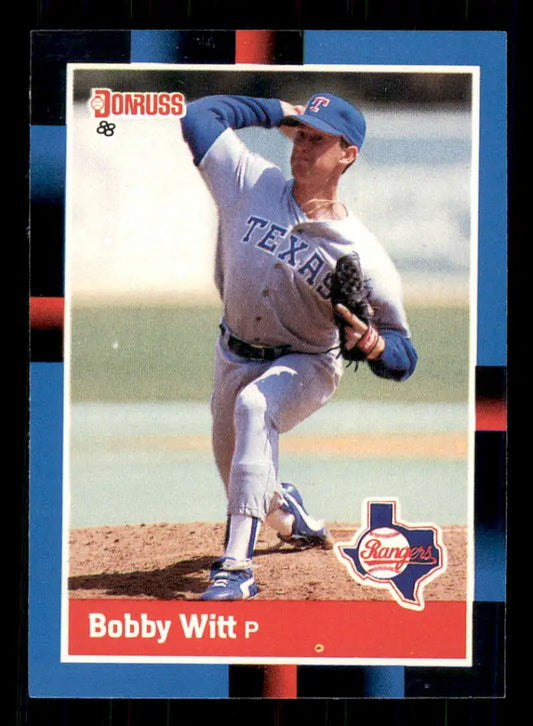 1988 Donruss #101 Bobby Witt NM-MT Texas Rangers Baseball Card - Baseball Card Single
