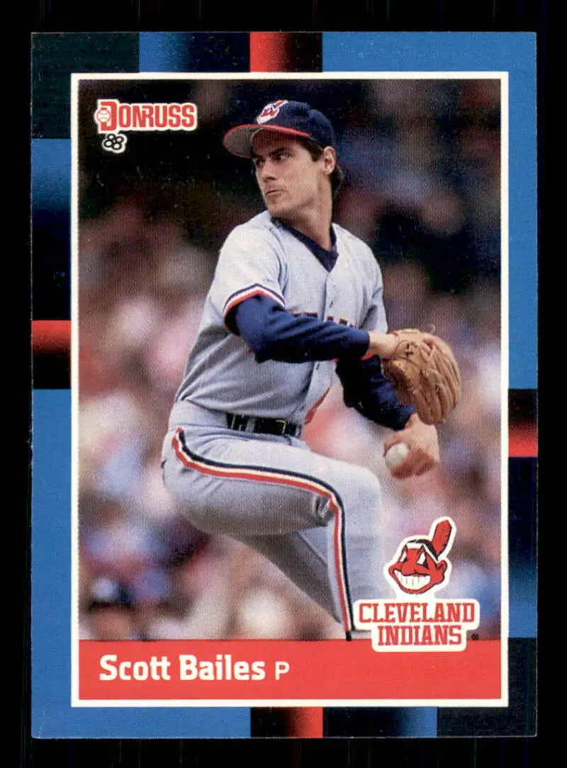 1988 Donruss #104 Scott Bailes NM-MT Cleveland Indians Baseball Card - Baseball Card Single