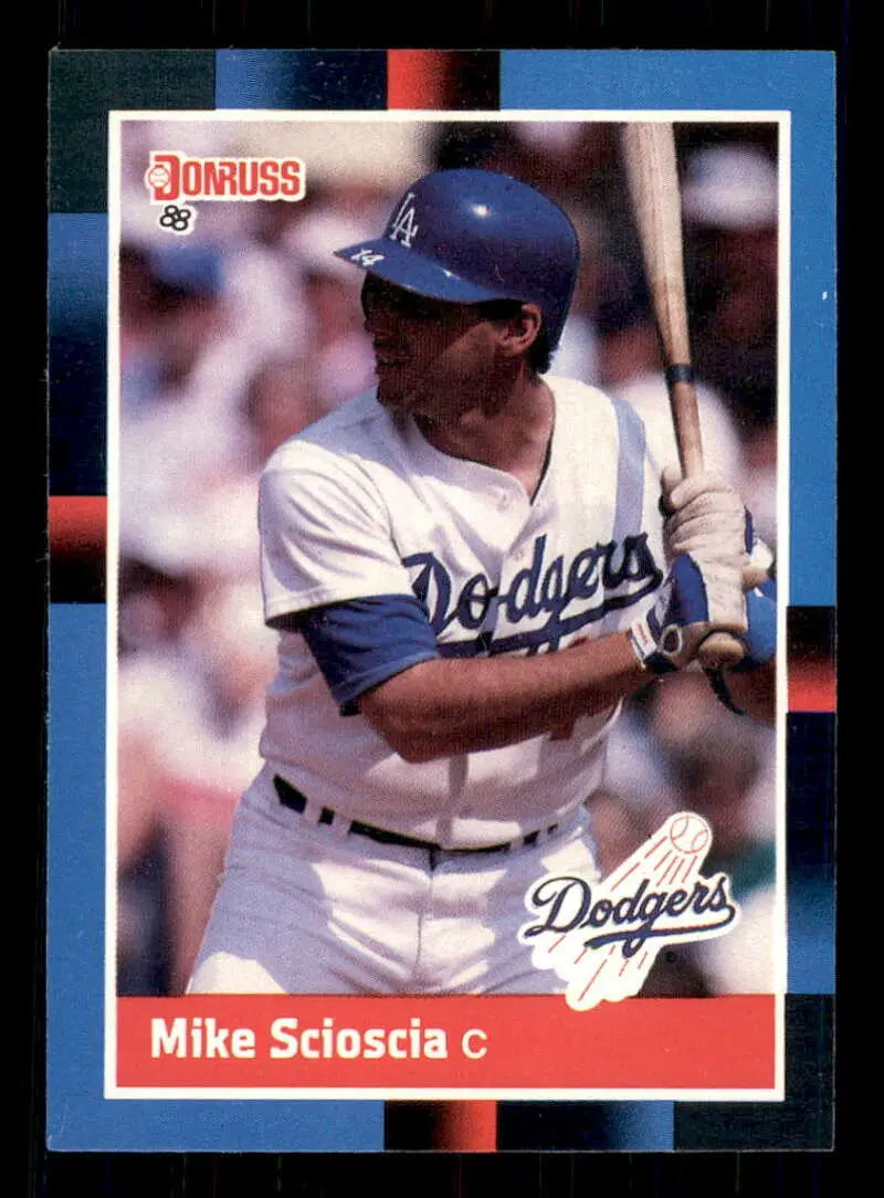 1988 Donruss #106 Mike Scioscia NM-MT Los Angeles Dodgers Baseball Card - Baseball Card Single