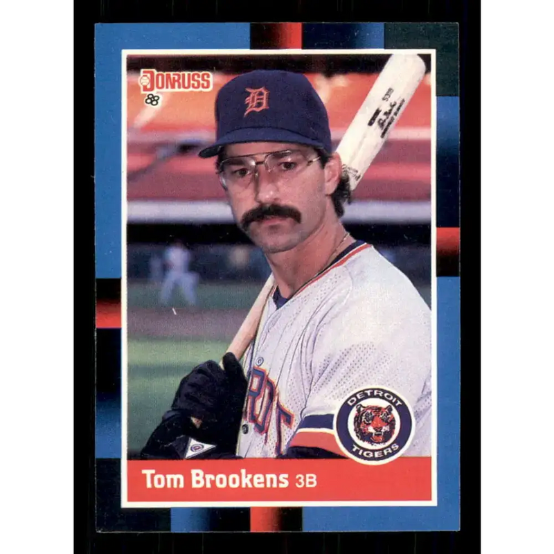1988 Donruss #107 Tom Brookens EX Detroit Tigers Baseball Card - Baseball Card Single