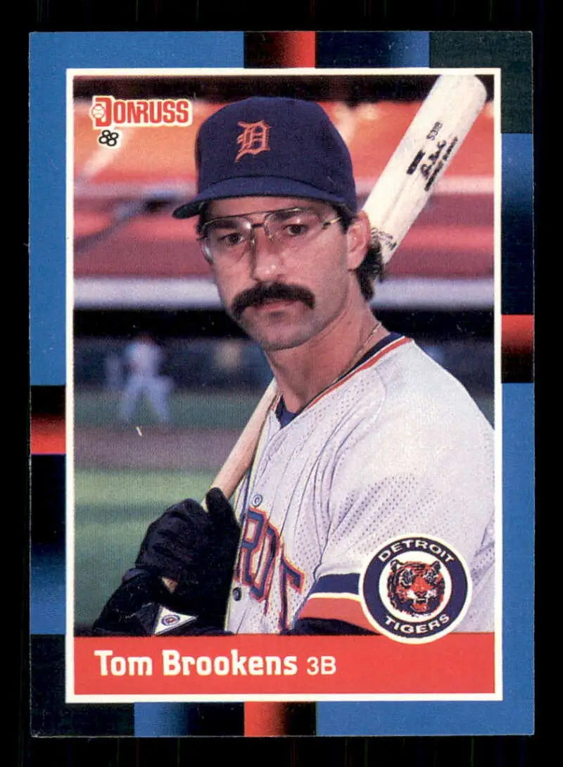 1988 Donruss #107 Tom Brookens NM-MT Detroit Tigers Baseball Card - Baseball Card Single