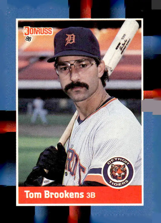 Baseball card of Tom Brookens Detroit Tigers 1988 Donruss 107b Tom Brookens