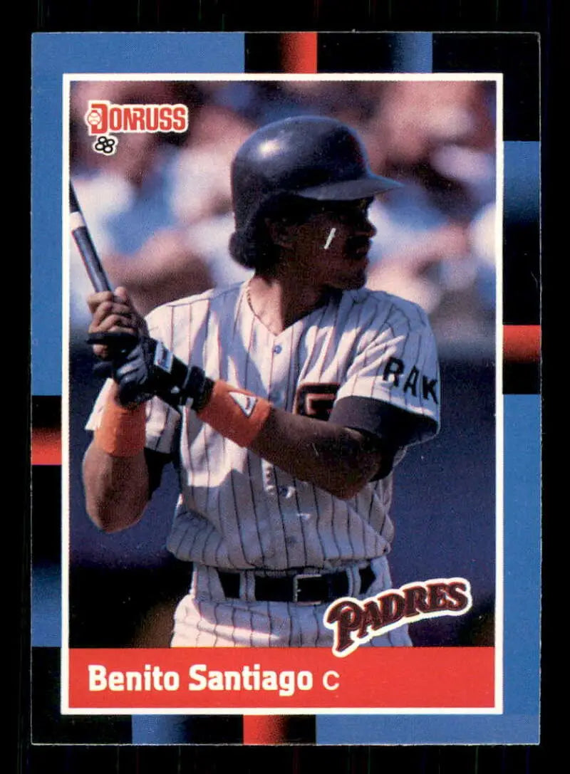 1988 Donruss #114 Benito Santiago NM-MT San Diego Padres Baseball Card - Baseball Card Single