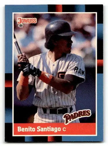 Benito Santiago San Diego Padres baseball card from 1988 Donruss series