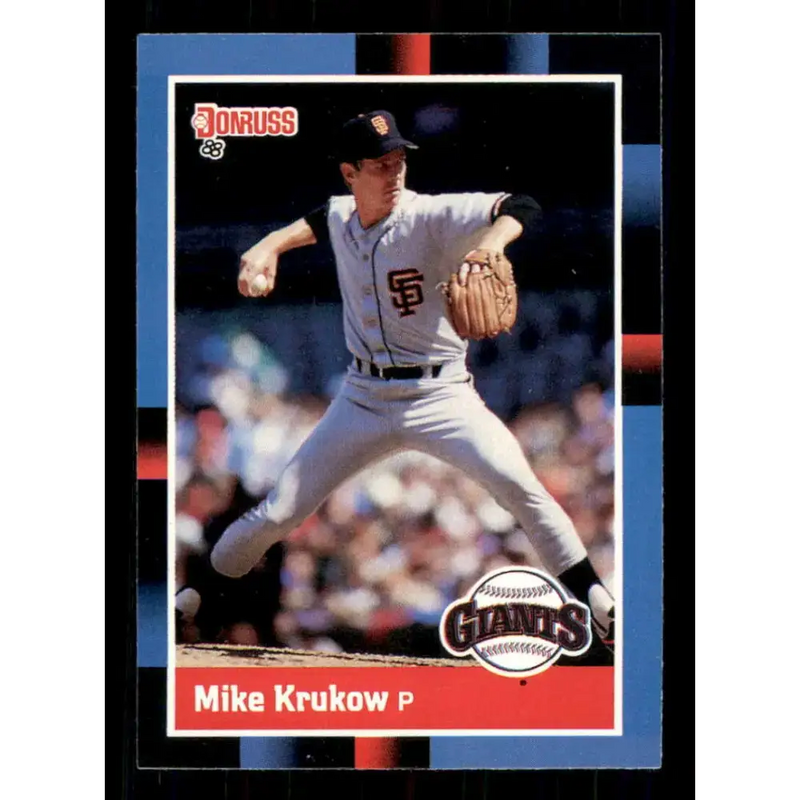 1988 Donruss #116 Mike Krukow EX San Francisco Giants Baseball Card - Baseball Card Single