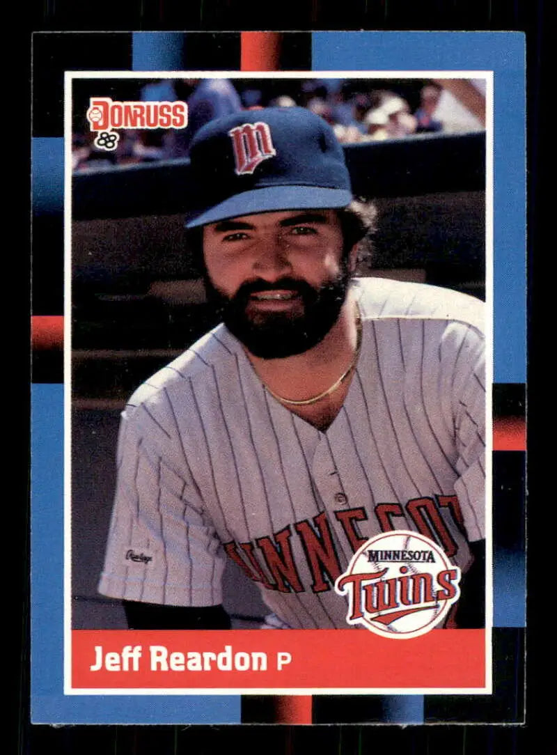 1988 Donruss #122 Jeff Reardon NM-MT Minnesota Twins Baseball Card - Baseball Card Single
