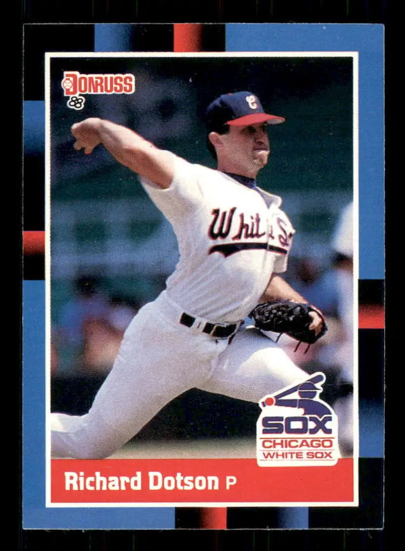 1988 Donruss #124 Richard Dotson NM-MT Chicago White Sox Baseball Card - Baseball Card Single