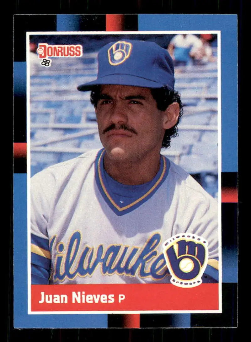 1988 Donruss #126 Juan Nieves NM-MT Milwaukee Brewers Baseball Card - Baseball Card Single