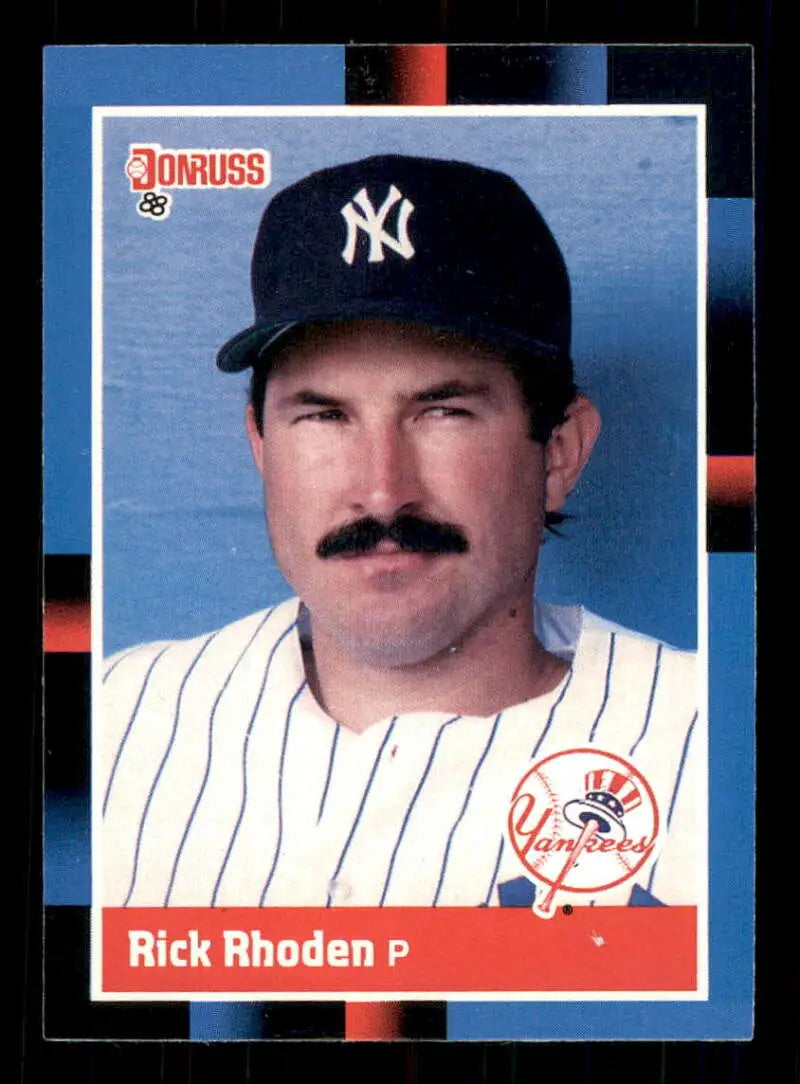 1988 Donruss #128 Rick Rhoden NM-MT New York Yankees Baseball Card - Baseball Card Single