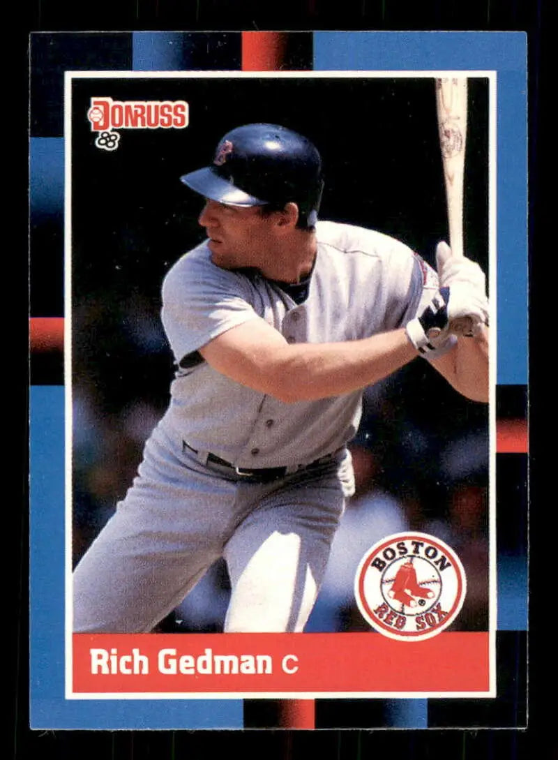 1988 Donruss #129 Rich Gedman NM-MT Boston Red Sox Baseball Card - Baseball Card Single