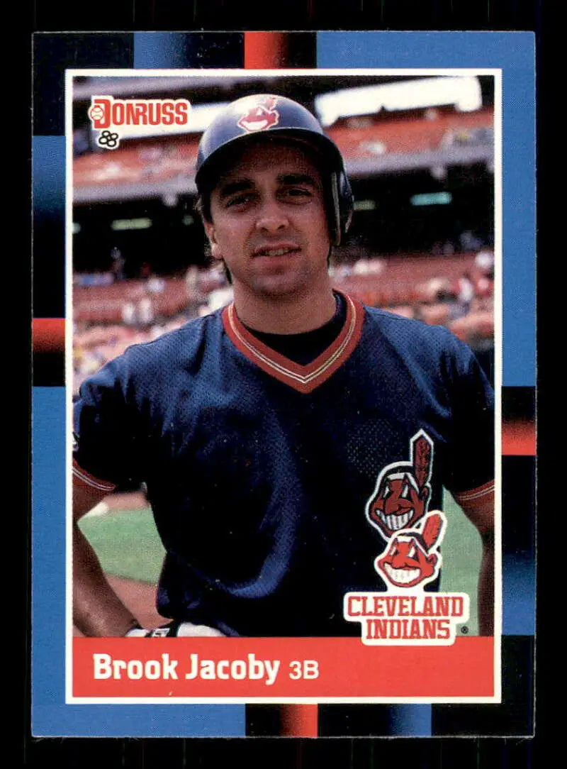 1988 Donruss #131 Brook Jacoby NM-MT Cleveland Indians Baseball Card - Baseball Card Single