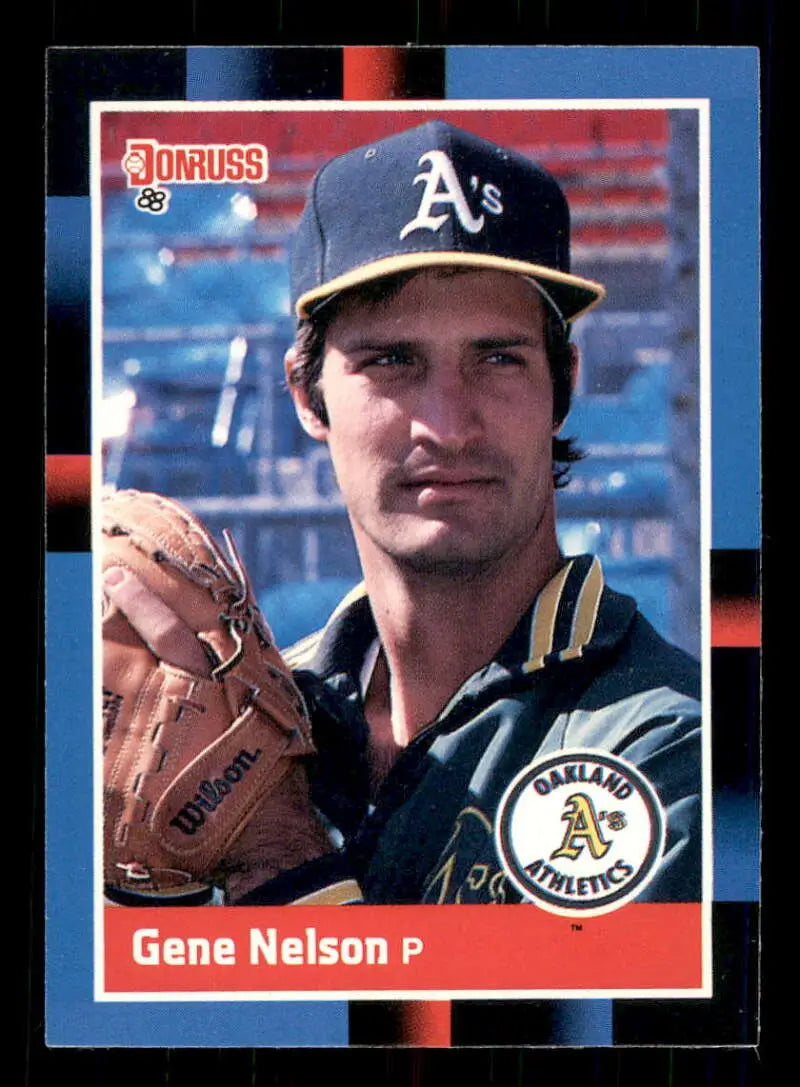1988 Donruss #133 Gene Nelson NM-MT Oakland Athletics Baseball Card - Baseball Card Single