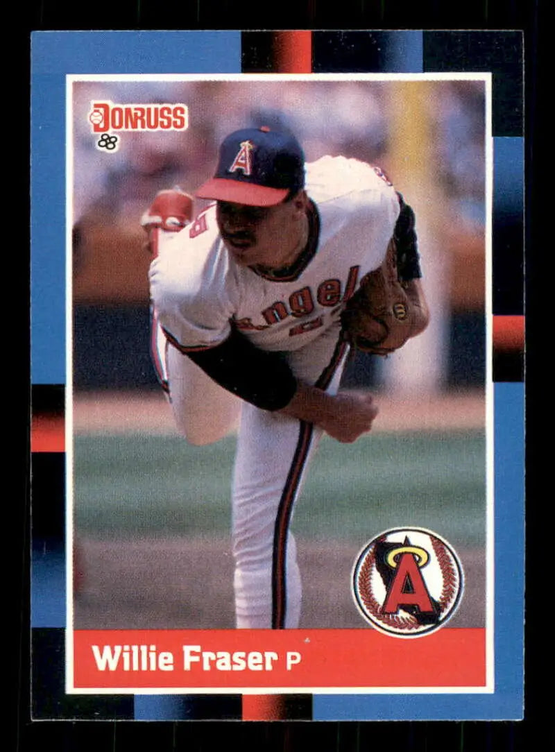 1988 Donruss #135 Willie Fraser NM-MT California Angels Baseball Card - Baseball Card Single