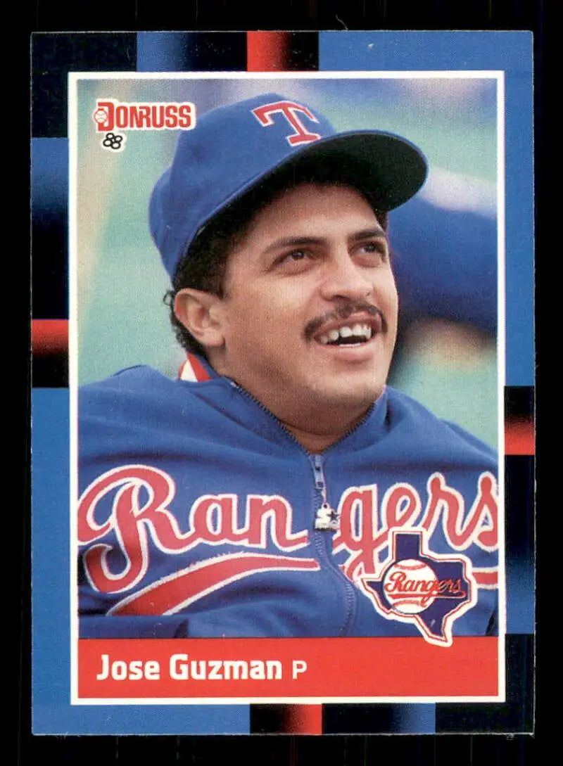 1988 Donruss #136 Jose Guzman NM-MT Texas Rangers Baseball Card - Baseball Card Single