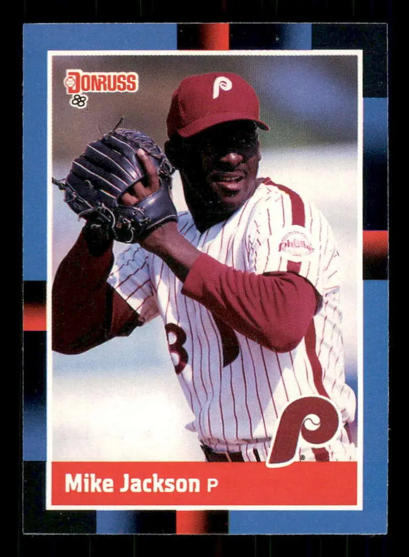 1988 Donruss #139 Mike Jackson NM-MT RC Rookie Philadelphia Phillies Baseball Card - Baseball Card Single