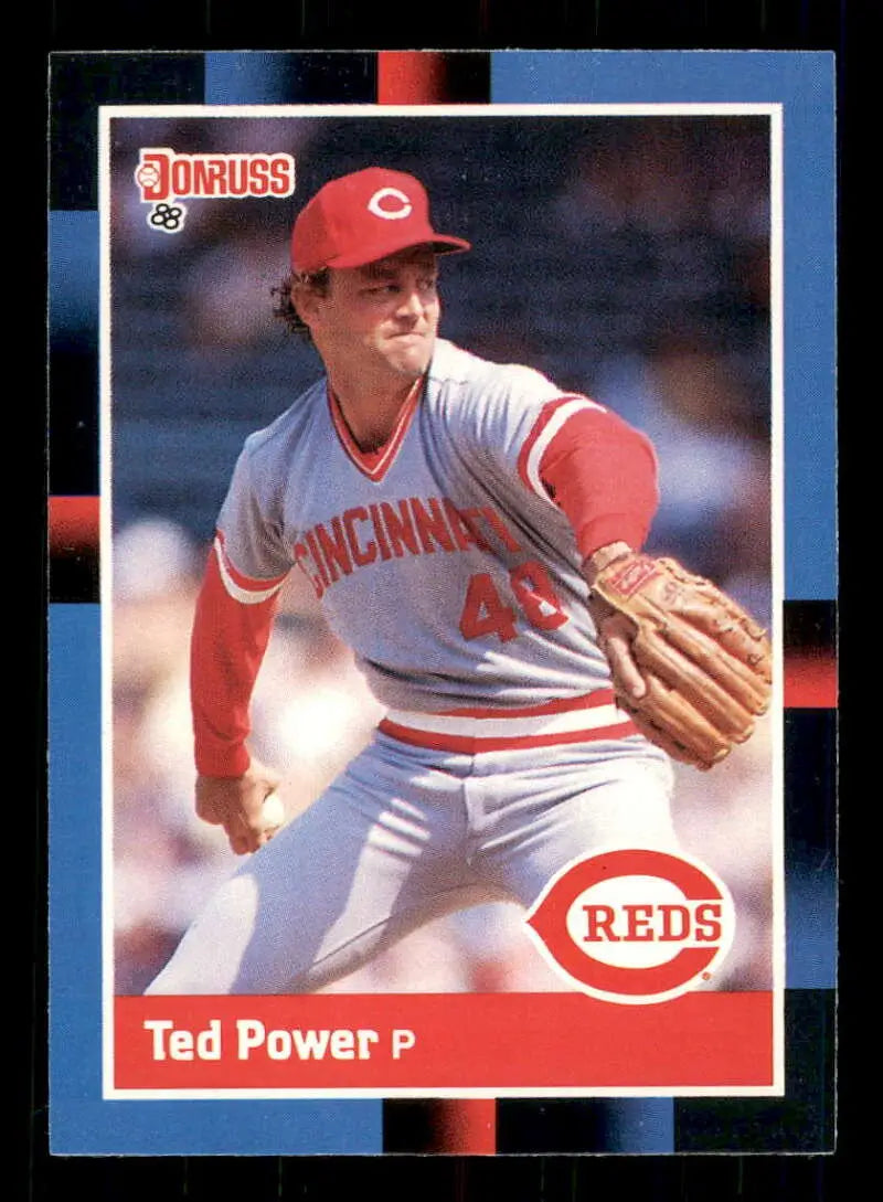 1988 Donruss #142 Ted Power NM-MT Cincinnati Reds Baseball Card - Baseball Card Single