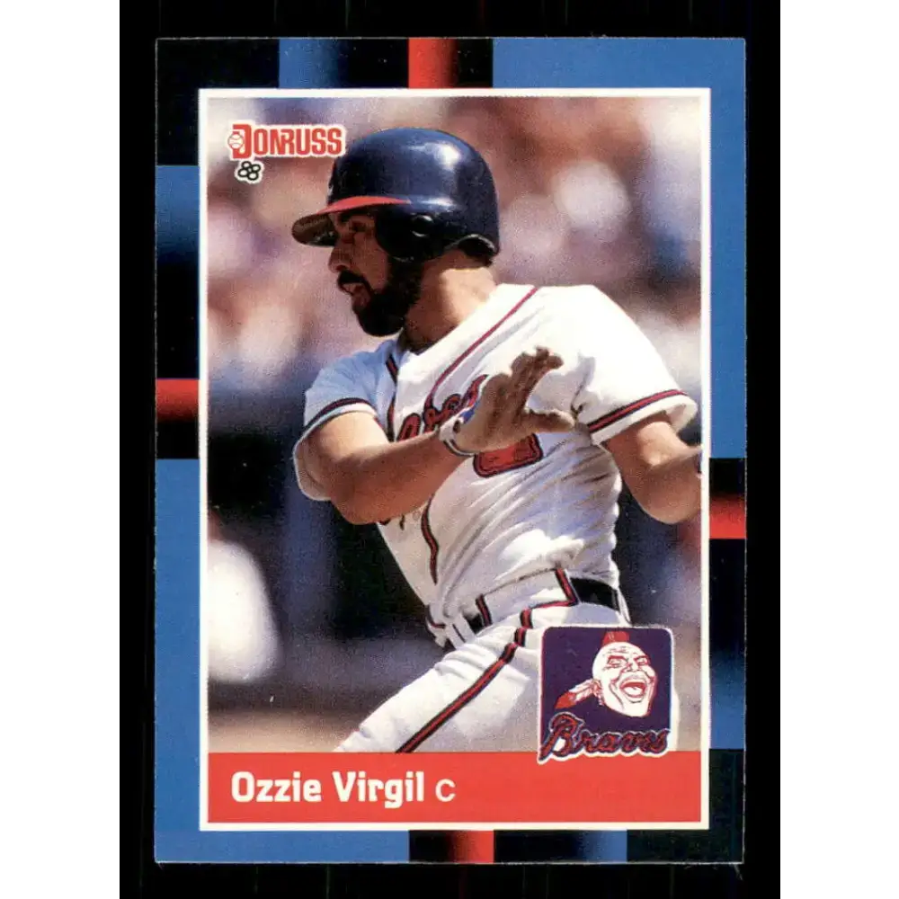 1988 Donruss #143 Ozzie Virgil EX Atlanta Braves Baseball Card - Baseball Card Single