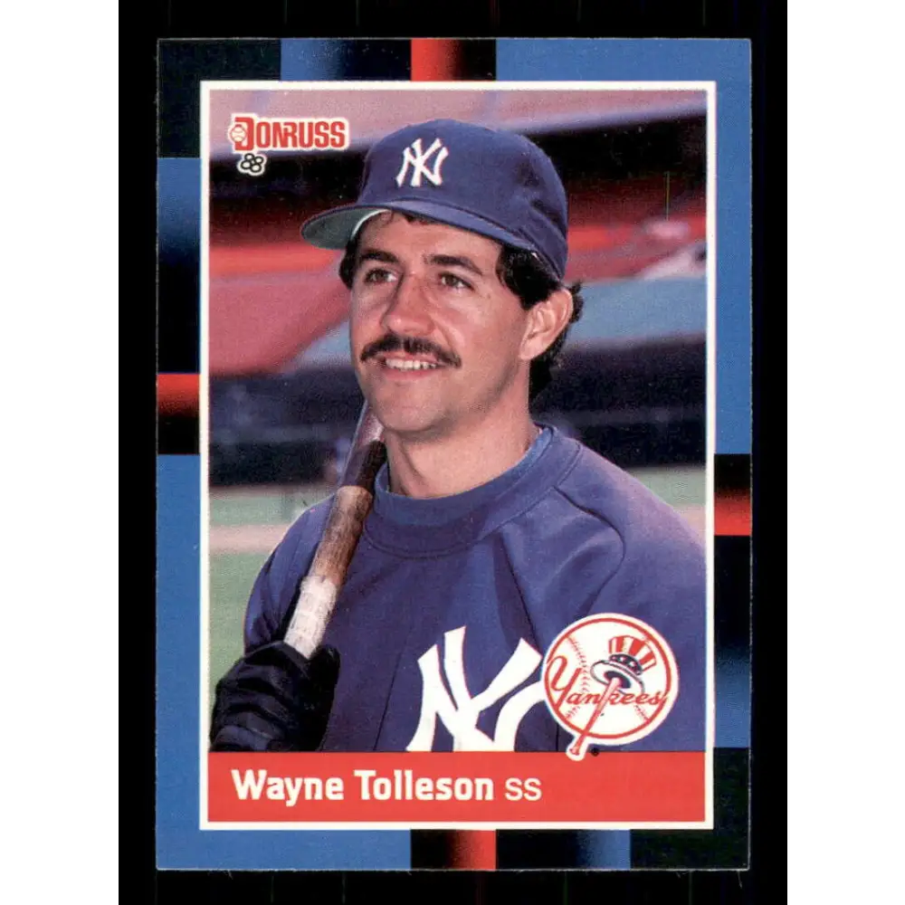 1988 Donruss #154 Wayne Tolleson EX New York Yankees Baseball Card Image 1