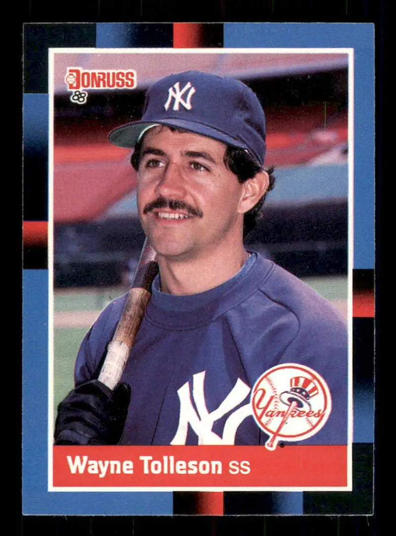 1988 Donruss #154 Wayne Tolleson NM-MT New York Yankees Baseball Card - Baseball Card Single