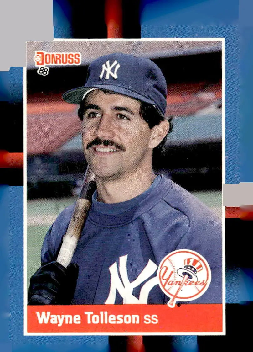 1988 Donruss Wayne Tolleson baseball card 154b Wayne Yankees shortstop collectible