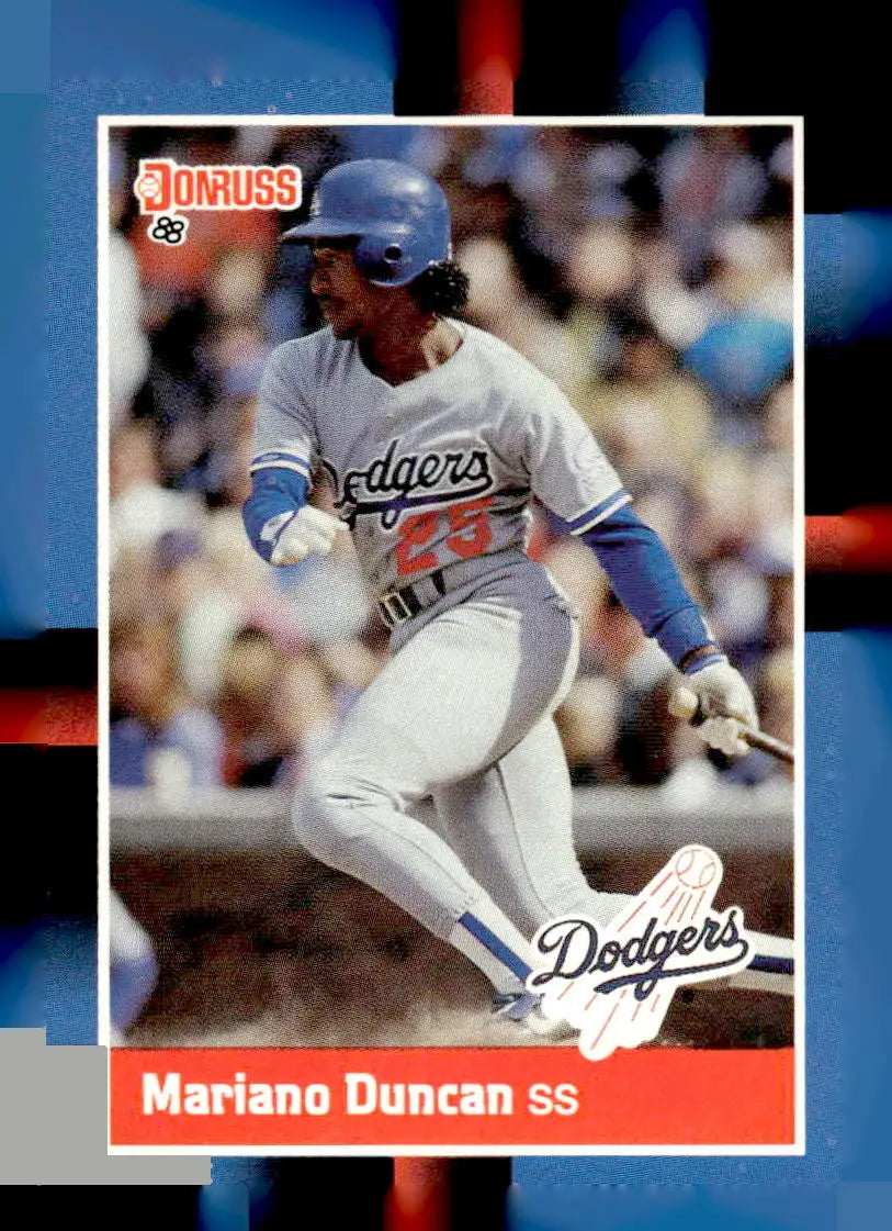 1988 Donruss Mariano Duncan SS baseball card Los Angeles Dodgers collectible