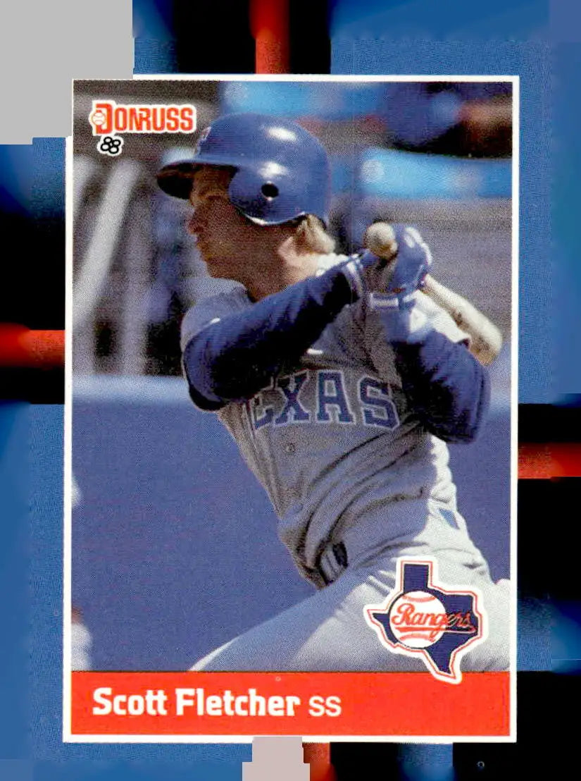 1988 Donruss Scott Fletcher SS baseball card showcasing Scott Fletcher baseball memorabilia