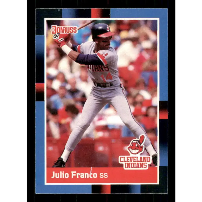1988 Donruss #156 Julio Franco EX Cleveland Indians Baseball Card - Baseball Card Single