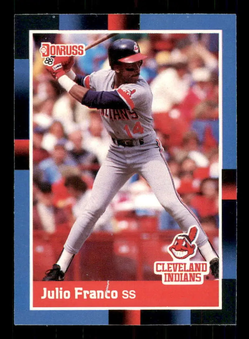 1988 Donruss #156 Julio Franco NM-MT Cleveland Indians Baseball Card - Baseball Card Single