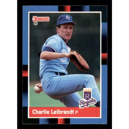1988 Donruss #157 Charlie Leibrandt EX Kansas City Royals Baseball Card Image 1