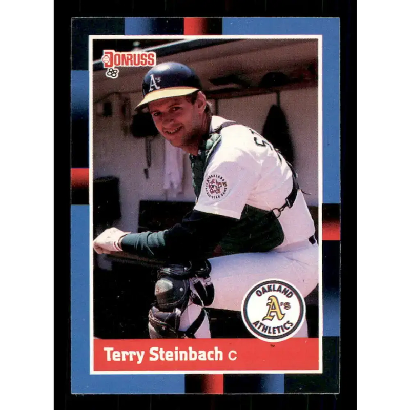 1988 Donruss #158 Terry Steinbach EX Oakland Athletics Baseball Card - Baseball Card Single
