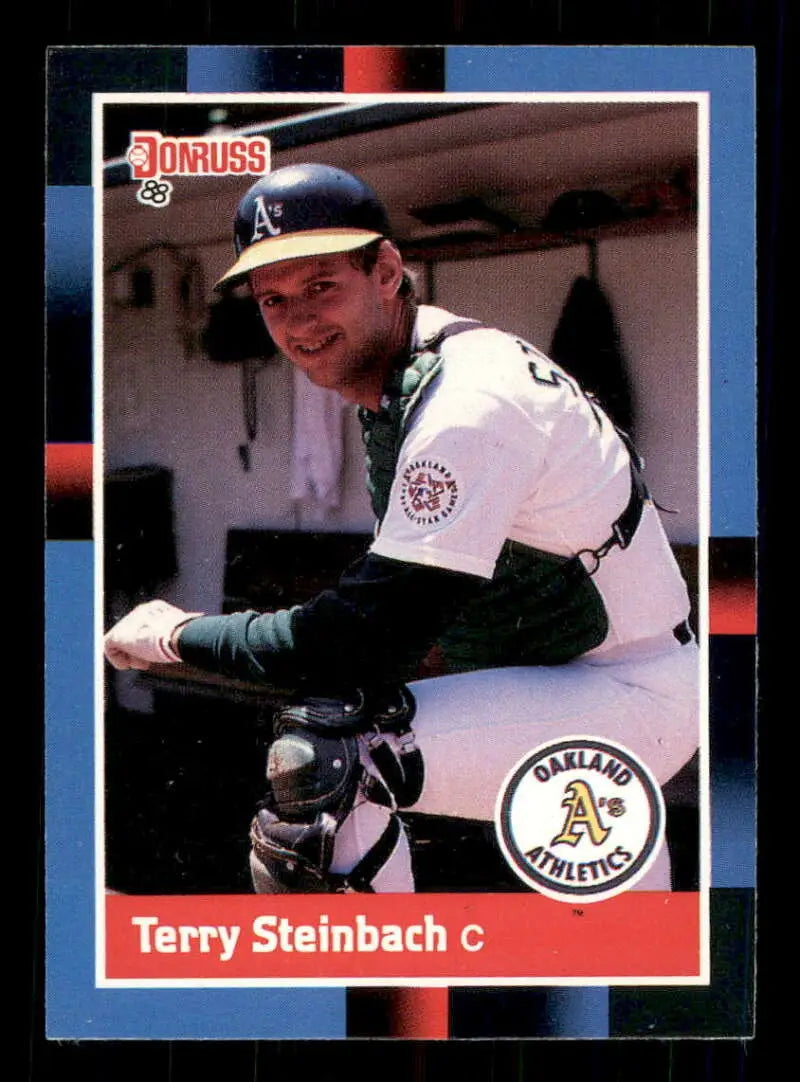 1988 Donruss #158 Terry Steinbach NM-MT Oakland Athletics Baseball Card - Baseball Card Single