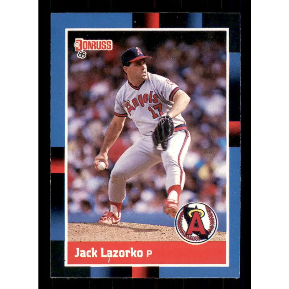 1988 Donruss #160 Jack Lazorko EX California Angels Baseball Card Image 1