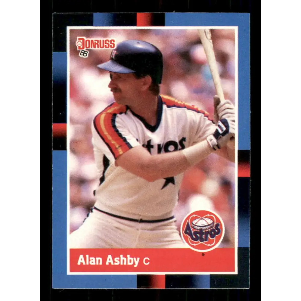 1988 Donruss #163 Alan Ashby UER EX Houston Astros Baseball Card Image 1
