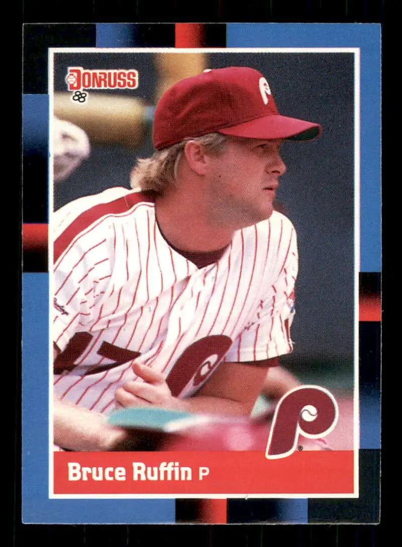 1988 Donruss #165 Bruce Ruffin NM-MT Philadelphia Phillies Baseball Card - Baseball Card Single