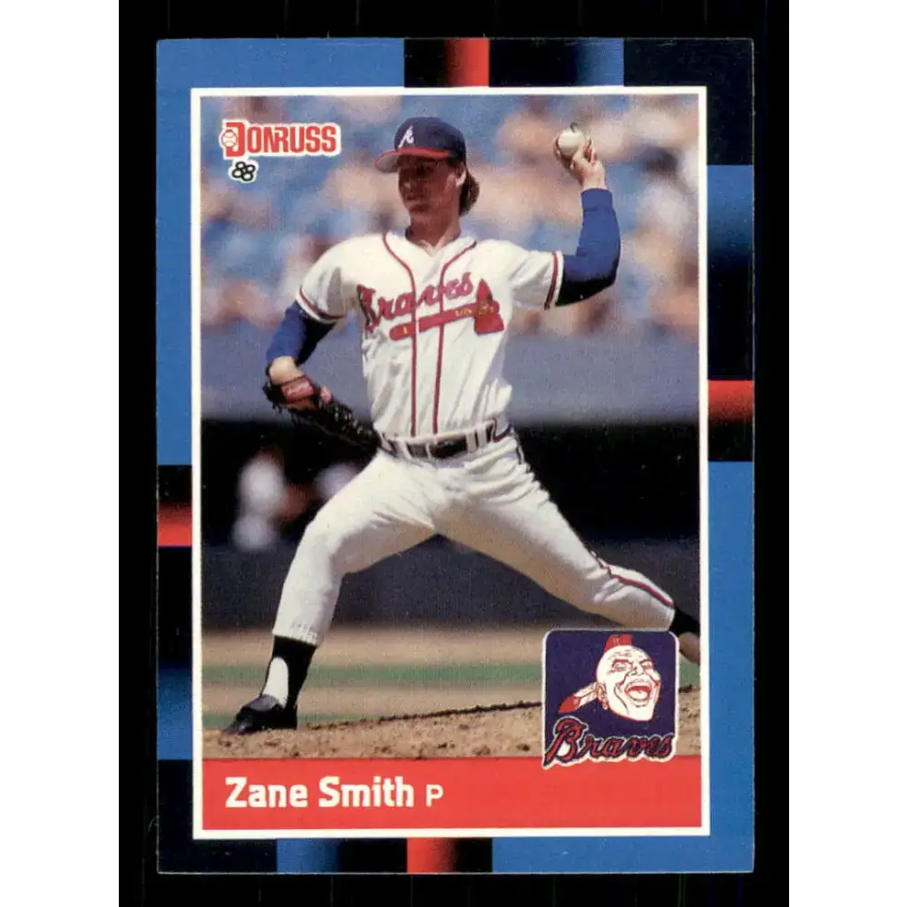 1988 Donruss #167 Zane Smith EX Atlanta Braves Baseball Card - Baseball Card Single