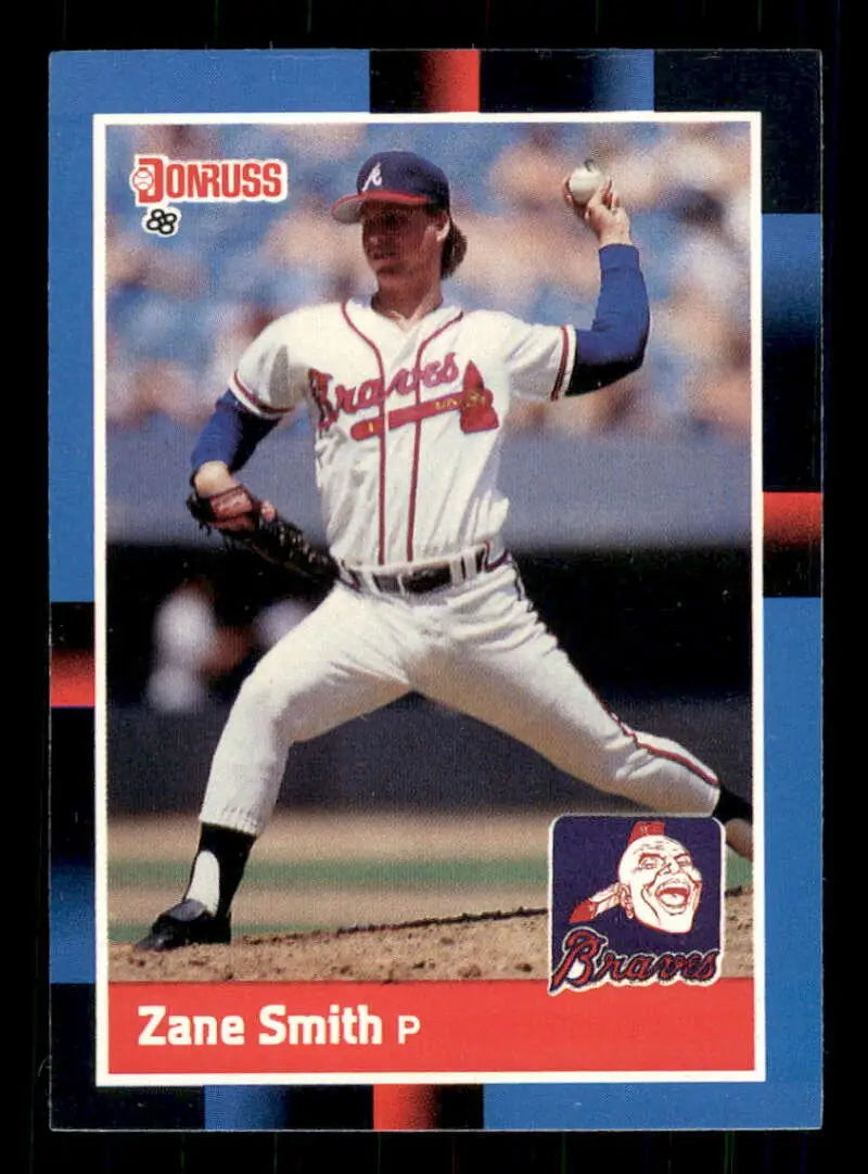 1988 Donruss #167 Zane Smith NM-MT Atlanta Braves Baseball Card - Baseball Card Single